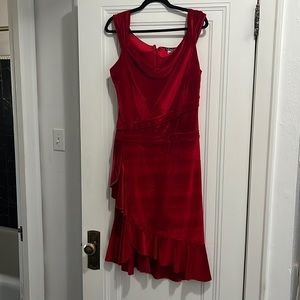 Venus Red Velvet Dress